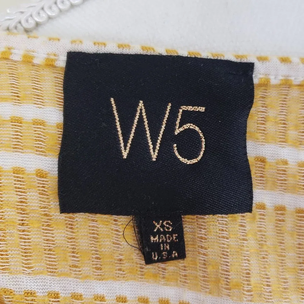 Anthropologie's W5 Tassel Striped Boho Tank Top Yellow Size XS - Picture 7 of 11